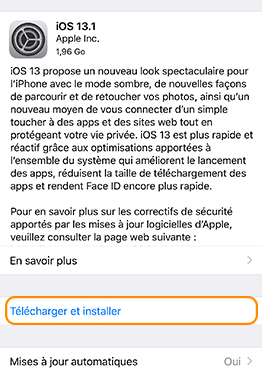 telecharger-et-installer ios 13