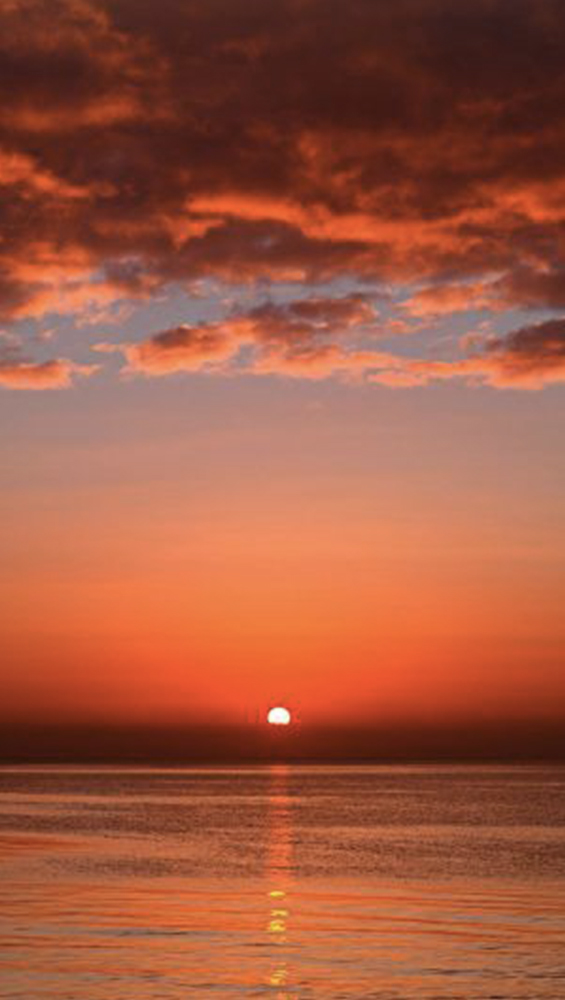 Fond d'écran iPhone sunset rouge