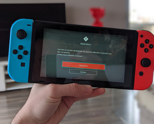 Réinitialiser Nintendo Switch